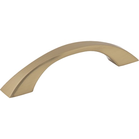Jeffrey Alexander 96 mm Center-to-Center Satin Bronze Flared Philip Cabinet Pull 767-96SBZ